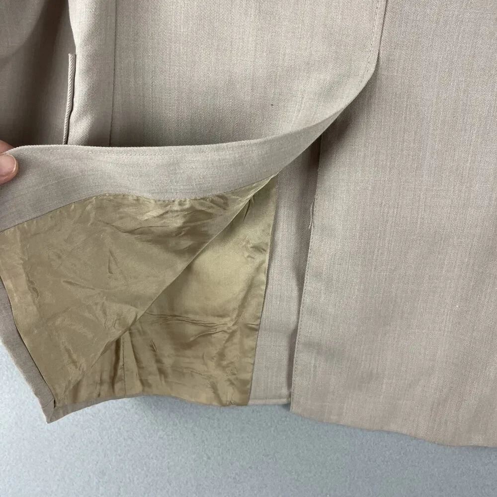 Vintage Angels Flight Blazer Jacket Mens 36R Beige 70s Tobias Kotzin USA Retro